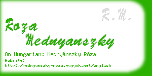 roza mednyanszky business card